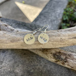 Hand Stamped Heart Earrings