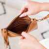 Harmony Tassel Clutch (Vintage Tan)