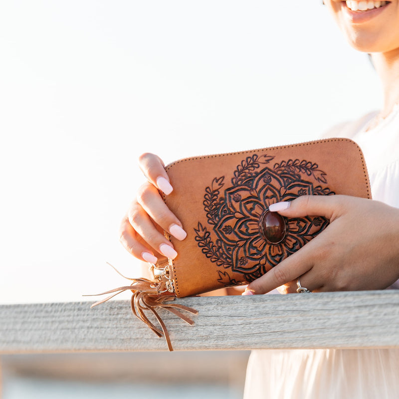 Harmony Zip Wallet (TAN)