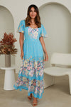 Lalita Butterfly Sleeve Maxi Dress