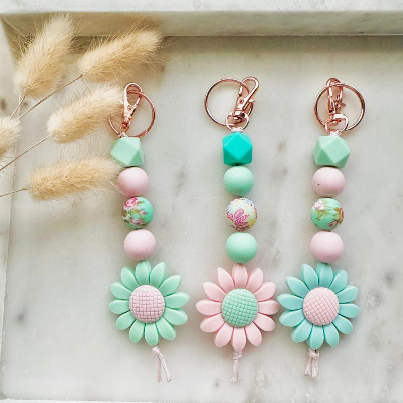 Pastel Sunflower Keyring