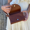 Rose & Stitch Purse (Vintage Brown)