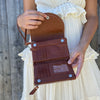 Rose & Stitch Purse (Vintage Brown)