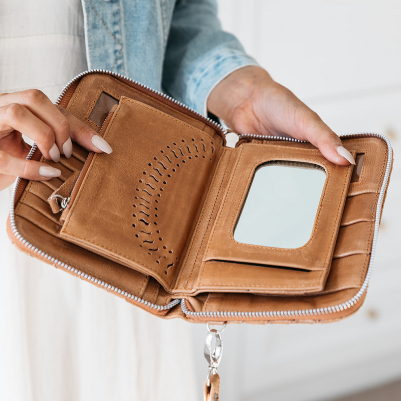 Weave and Stitch Wallet (TAN)
