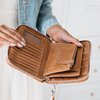 Weave and Stitch Wallet (TAN)