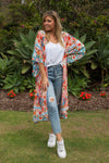 Solange Peach Kimono Cape