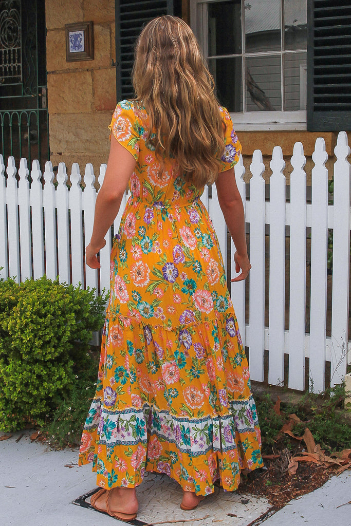 Keilani Cap Sleeve Maxi Dress